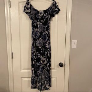 Band of Gypsies Blue Sunflower High-Low Dress